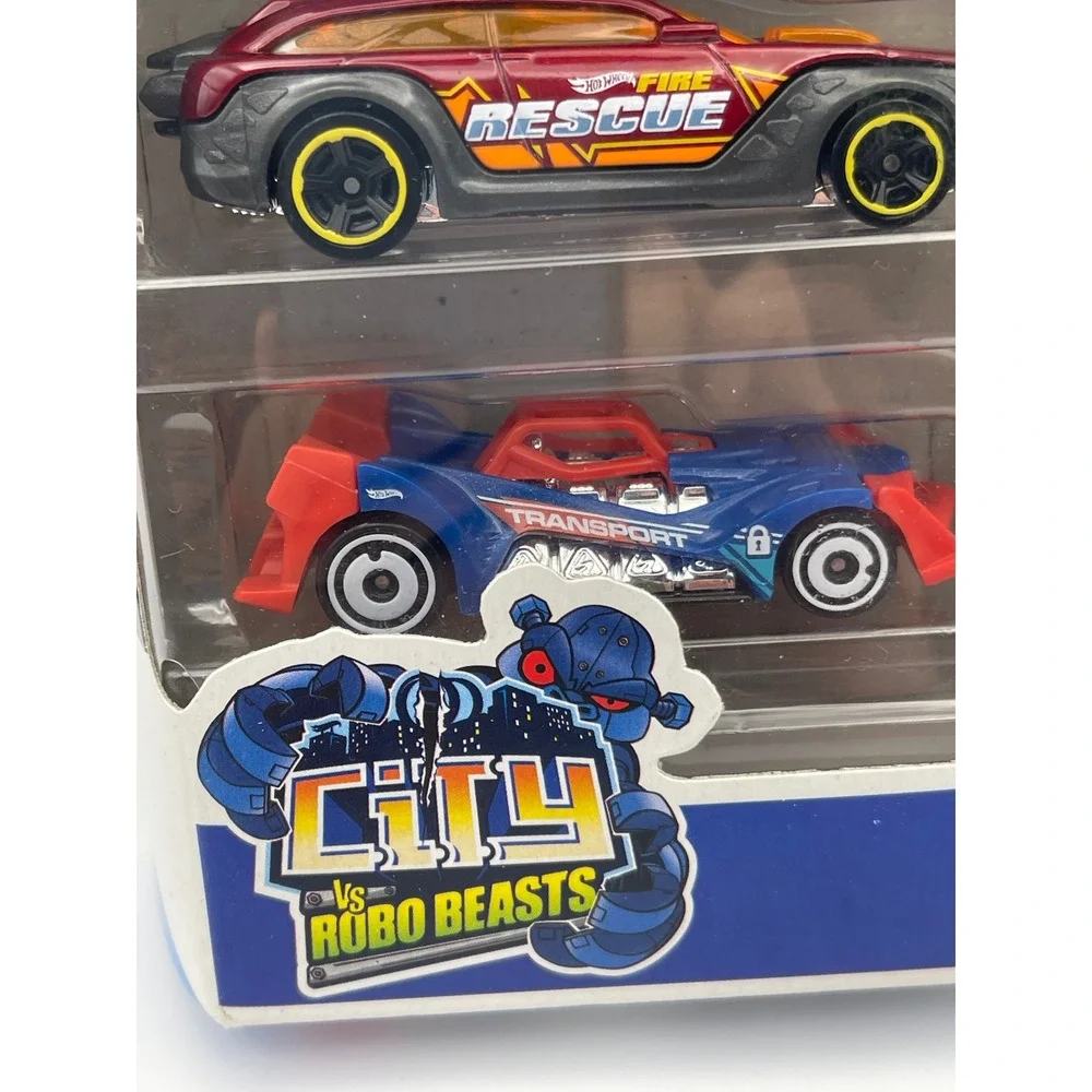 Hot Wheels City Robo Beasts 5-Pack Diecast Cars 1:64 Scale Toy Car Set NEW‎